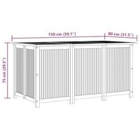Tuinbox 150x80x75 cm massief acaciahout - thumbnail