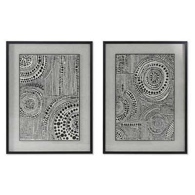 Schilderij Home ESPRIT Zwart Rood Modern 75 x 4 x 100 cm (2 Stuks)