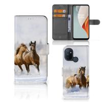 OnePlus Nord N100 | Telefoonhoesje | Met pasjeshouder | Paarden - thumbnail