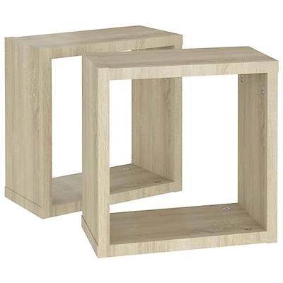 Wandschappen kubus 2 st 30x15x30 cm sonoma eikenkleurig