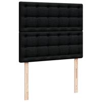 Boxspring met matras stof zwart 120x190 cm - thumbnail