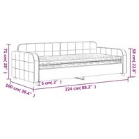 Slaapbank met matras 90x200 cm fluweel zwart - thumbnail