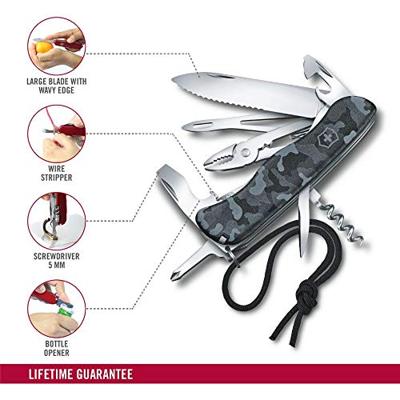 Victorinox Skipper W 0.8593.W942 Zwitsers zakmes Aantal functies 18 Zwart, Camouflage