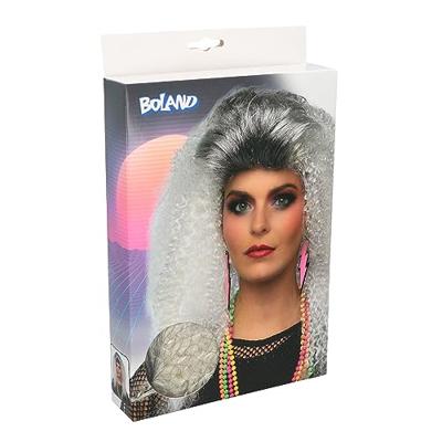 80&apos;s Pruik Queen Wavelkrullen Grijs - thumbnail