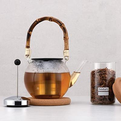 bodum ASSAM BAMBOO 1.5 Liter Theekoker Transparant, Zwart, Bamboe bodum ASSAM BAMBOO 1.5 Liter Theekoker Transparant, Zwart, Bamboe