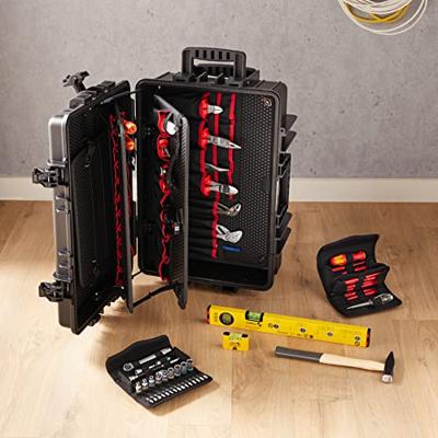 Knipex gereedschapskoffer | 63-delig | koffer van slagvast polypropyleen | voor elektriciens | 1 stuk - 00 21 37