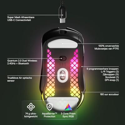 SteelSeries Aerox 5 Wireless gaming muis - thumbnail