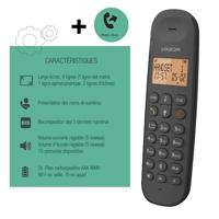 Draadloze vaste telefoon - LOGICOM - DECT ILOA 150 SOLO - Zwart - Zonder antwoordapparaat - thumbnail