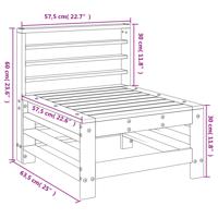 Tuinvoetenbank massief grenenhout honingbruin - thumbnail