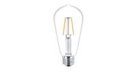 Philips E27 LED Filamentlamp - Transparant - Warm wit licht - 4W vervangt 40W - thumbnail