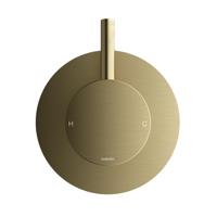 Hotbath Cobber Afbouwdeel Douchemengkraan Geborsteld Messing CB031 - thumbnail