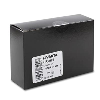 Batterij Varta knoopcel CR2025 lithium blister à 5stuk | 10 stuks