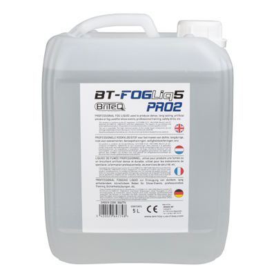 Briteq BT-FOGLIQ5 PRO2 rookvloeistof 5L Briteq BT-FOGLIQ5 PRO2 rookvloeistof 5L