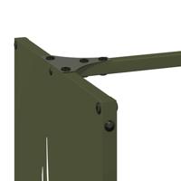 Brandhoutrek 40x30x80 cm koudgewalst staal olijfgroen - thumbnail