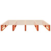 Bedframe zonder matras massief grenenhout wasbruin 200x200 cm - thumbnail