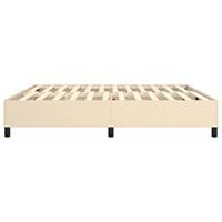 Boxspringframe stof crmekleurig 200x200 cm - thumbnail