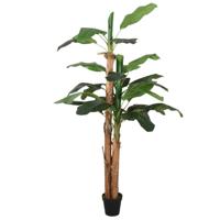 Kunstplant bananenboom 9 bladeren 120 cm groen - thumbnail