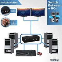 TrendNet TK-440DP KVM-switch DisplayPort Toetsenbord 3840 x 2160 Pixel - thumbnail