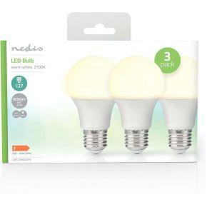 Nedis LBE27A602P3 Led-lamp E27 A60 8.5 W 806 Lm 2700 K Warm Wit 3 Stuks