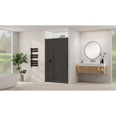 Van Rijn Products ST09 Schuifdeur vast deel - 177.5x200cm - grijs rookglas - soft-close - incl. Zwart ST09300180GRZW Van Rijn Products ST09 Schuifdeur vast deel - 177.5x200cm - grijs rookglas - soft-close - incl. Zwart ST09300180GRZW