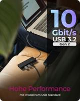 ICY BOX IB-HUB1436-CPD laptop dock & poortreplicator Bedraad USB 3.2 Gen 2 (3.1 Gen 2) Type-C Zwart - thumbnail