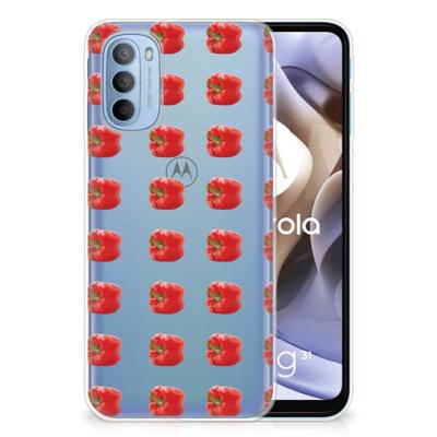 Motorola Moto G31 | G41 | Siliconen Case | Paprika Red Motorola Moto G31 | G41 | Siliconen Case | Paprika Red