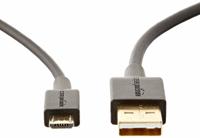 Amazon Basics 7A82V4 aansluitkabel, USB 2.0, USB-A-stekker naar Micro USB B-stekker (1 stuk), 0,9 m, zwart - thumbnail