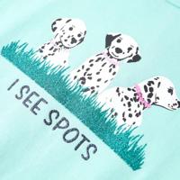Kindershirt met hondenprint 128 lichtmintkleurig - thumbnail