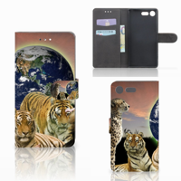 Sony Xperia XZ Premium Telefoonhoesje met Pasjes Roofdieren - thumbnail