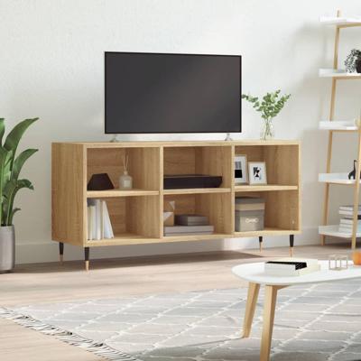 Tv-meubel 103,5x30x50 cm bewerkt hout sonoma eikenkleurig Tv-meubel 103,5x30x50 cm bewerkt hout sonoma eikenkleurig