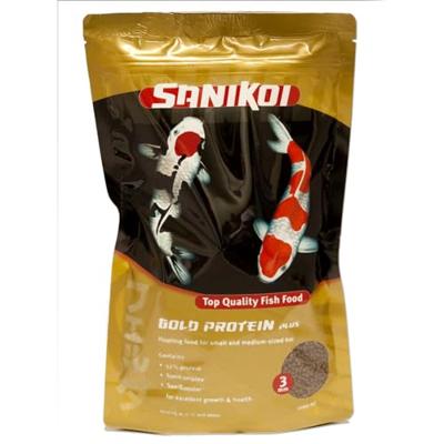 Sanikoi Gold Protein Plus 3mm Eiwitrijk Drijvend Vijvervoer - 3L, Voor Vijvervissen vanaf 15°C