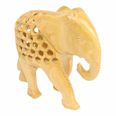 Houten Olifant Gekrulde Slurf (Medium) Houten Olifant Gekrulde Slurf (Medium)