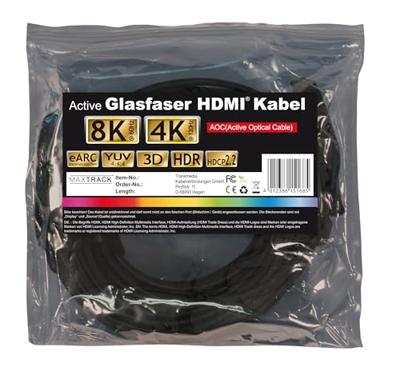 Maxtrack C 507-50 ML HDMI-kabel HDMI Aansluitkabel HDMI-A-stekker, HDMI-A-stekker 50.00 m Zwart 8K UHD Maxtrack C 507-50 ML HDMI-kabel HDMI Aansluitkabel HDMI-A-stekker, HDMI-A-stekker 50.00 m Zwart 8K UHD