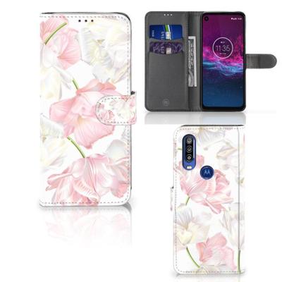 Motorola One Action Hoesje Lovely Flowers Motorola One Action Hoesje Lovely Flowers