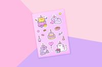 Stickervel - Birthday Cats - thumbnail