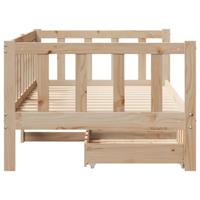 Slaapbank met lades 80x200 cm massief grenenhout - thumbnail