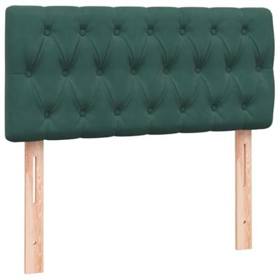 Boxspring met matras en LED fluweel donkergroen 90x210 cm