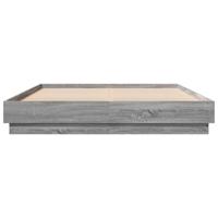 Bedframe bewerkt hout grijs sonoma eikenkleurig 150x200 cm - thumbnail