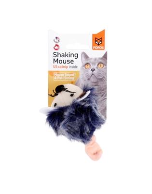 FOFOS SHAKING MUIS MET GELUID GRIJS 12X6X6 CM FOFOS SHAKING MUIS MET GELUID GRIJS 12X6X6 CM