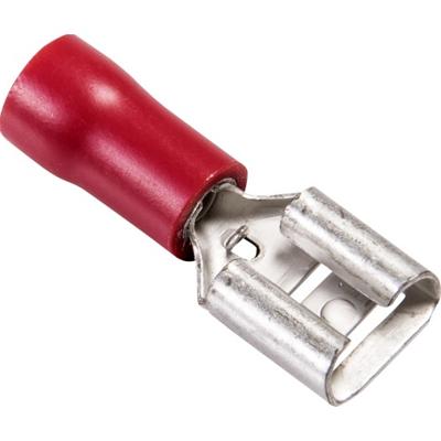 Vlakstekkerhuls geisoleerd 6,3 x 08 mm 1,5 mm rood 100 stuks