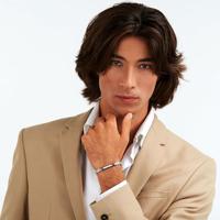 Maserati Roestvrij staal 21,5 cm Zilverkleurig Heren armband - thumbnail