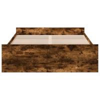Bedframe met lades bewerkt hout gerookt eikenkleurig 140x190 cm - thumbnail