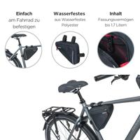 Basil sport design frametas m - zwarte fietstas - 1,7l - waterafstotend - klittenbandbevestiging - thumbnail