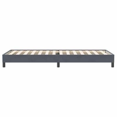 Boxspring zonder matras fluweel donkergrijs 90x220 cm