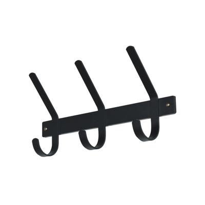 Kapstok Duke 3 haken zwart