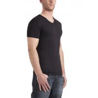 Garage T-Shirt V-neck Slimfit Black Stretch (art 0202) - thumbnail