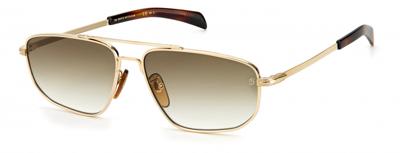David Beckham zonnebril 7049/G/S cat.3 rechthoekig goud/grijs