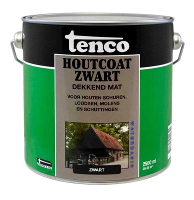 Houtcoat waterbasis zwart 2,5l verf/beits I Tenco - Tenco