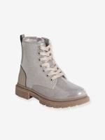 Geveterde en geritste hoge schonen voor kinderen goud - thumbnail