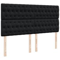 Boxspring met matras fluweel zwart 180x200 cm - thumbnail